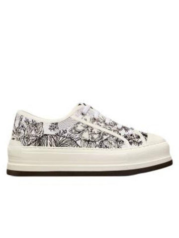 Walk'n'Dior Platform Embroidered Cotton Toile De Jouy Voyage Motif Low Top Sneakers - DIOR - BALAAN 1