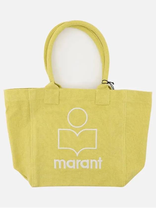 Yenky Embroidered Logo Shopper Tote Bag Yellow - ISABEL MARANT - BALAAN 4