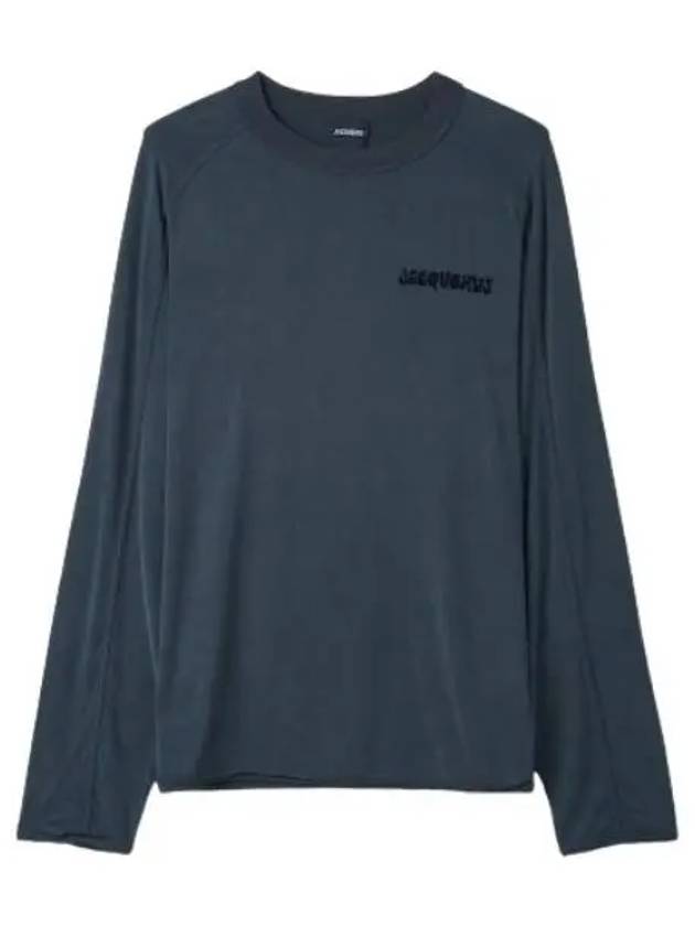 Jacquemus Le Jao T Shirt Navy Long Sleeve - JACQUEMUS - BALAAN 1