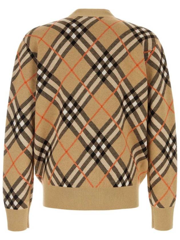 Check Wool Mohair Blend Cardigan Sand - BURBERRY - BALAAN 3