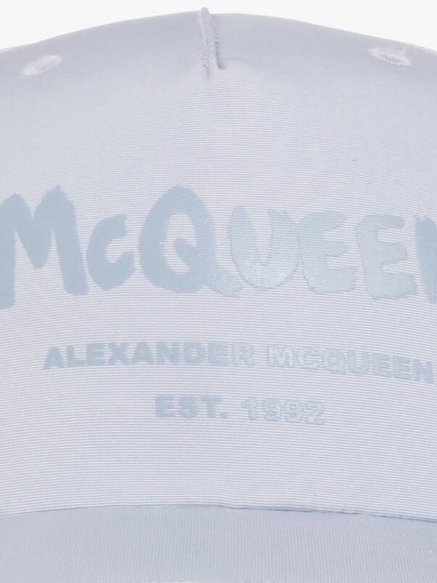 Graffiti Logo Printing Ball Cap Light Blue - ALEXANDER MCQUEEN - BALAAN 5