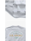 Wimbledon Logo Crew Neck Cotton Sweatshirt Heather Grey - SPORTY & RICH - BALAAN 5