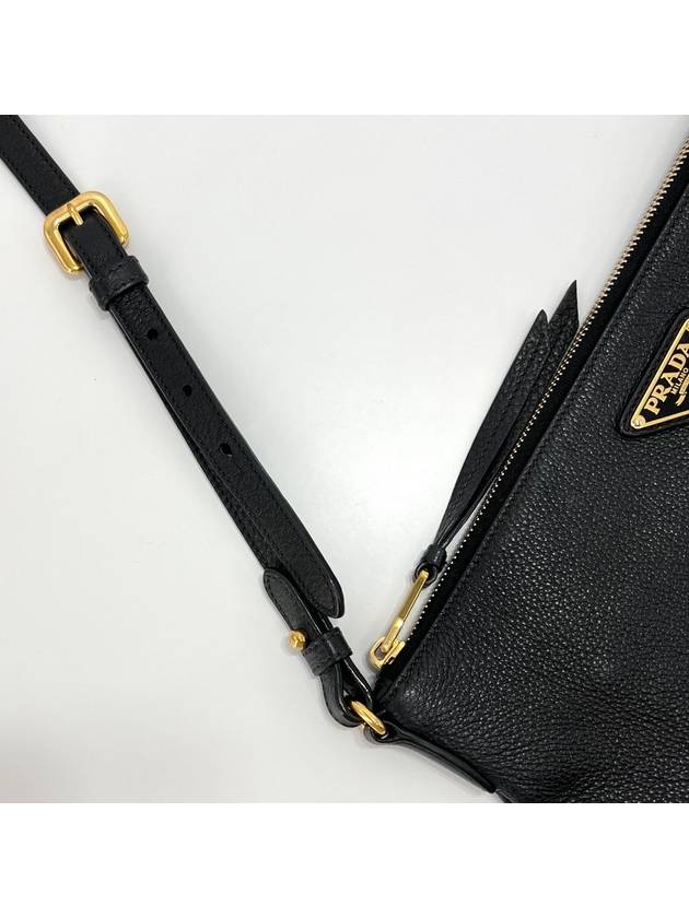 Vitello Dino triangle logo cross bag black - PRADA - BALAAN 10