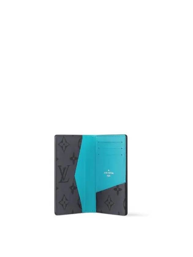 Monogram Pocket Organizer Card Wallet Grey Turquoise - LOUIS VUITTON - BALAAN 3