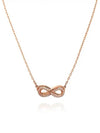 Hyperbola Pendant Pave Infinity Necklace Rose Gold - SWAROVSKI - BALAAN 5