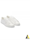 Triangle Logo Leather Re-Nylon Low Top Sneakers White - PRADA - BALAAN 2