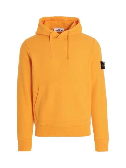 Wappen Patch Cotton Fleece Hoodie Yellow - STONE ISLAND - BALAAN 2