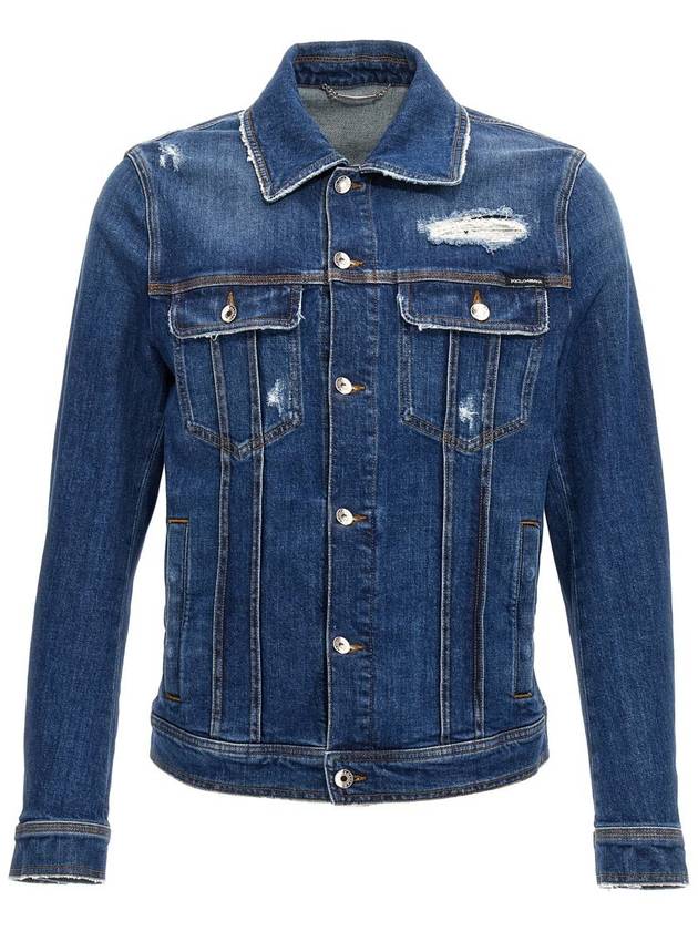 Dolce & Gabbana Denim Jacket With Used Effect - DOLCE&GABBANA - BALAAN 1