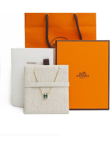 PopAche Necklace Mini Gold VERT CYPRES Full Set - HERMES - BALAAN 1