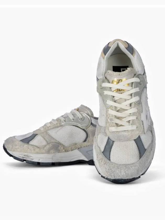 Mesh and Suede Leather Dad-Star Sneakers White Beige - GOLDEN GOOSE - BALAAN 4