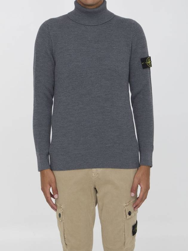 Turtleneck sweater in wool - STONE ISLAND - BALAAN 1