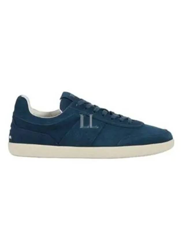 Logo Panel Suede Low Top Sneakers Navy - TOD'S - BALAAN 2