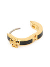 Women's Kira Huggie Hoop Earrings Black - TORY BURCH - BALAAN 8