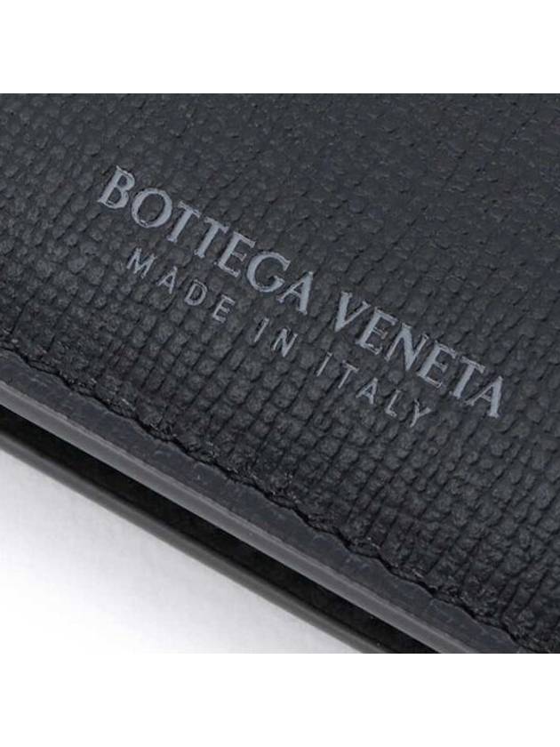 Men's Big Intrecciato Half Wallet Black - BOTTEGA VENETA - BALAAN 4