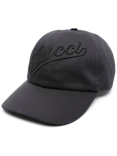 Embroidered Cotton Base Ball Cap Black - GUCCI - BALAAN 2