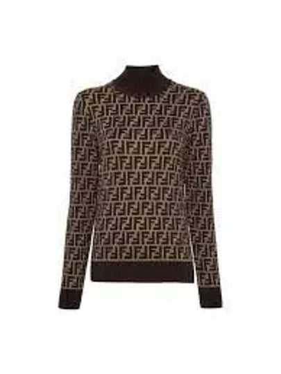 FF Cotton Turtleneck Brown - FENDI - BALAAN 2