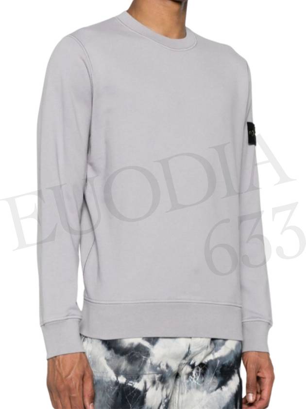 Wappen Patch Garment Dyed Sweatshirt Grey - STONE ISLAND - BALAAN 3