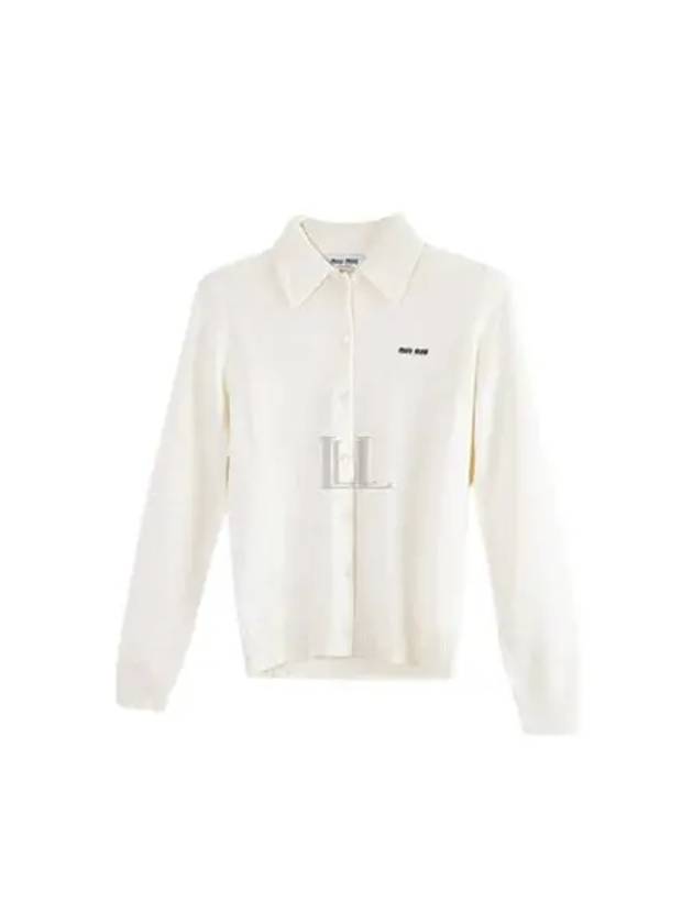 Cashmere Knit Cardigan White - MIU MIU - BALAAN 2