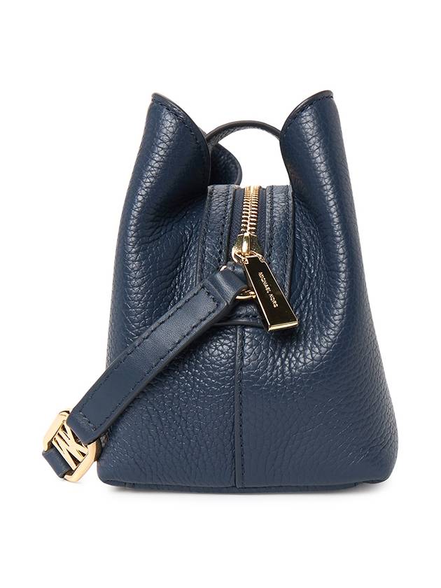 Grained Leather Cross Bag Navy - MICHAEL KORS - BALAAN 4