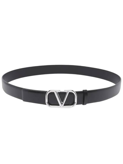 Buckle Leather Belt Black - VALENTINO - BALAAN 2