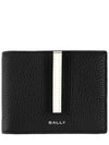 Logo Stripe Half Wallet Black - BALLY - BALAAN 2