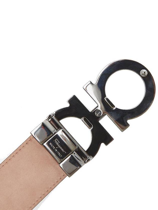 Men's Adjustable Gancini Leather Belt Black - SALVATORE FERRAGAMO - BALAAN 8