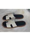 Hermes Izmir Sandal Epsom Blanc De Paris Bleu Celeste - HERMES - BALAAN 6