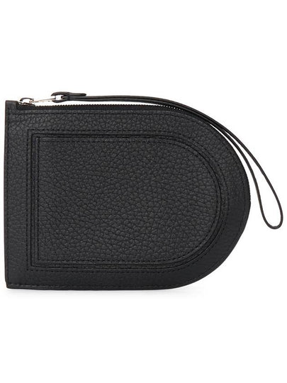 Pin D Soft Grain Leather Card Wallet Black - DELVAUX - BALAAN 2