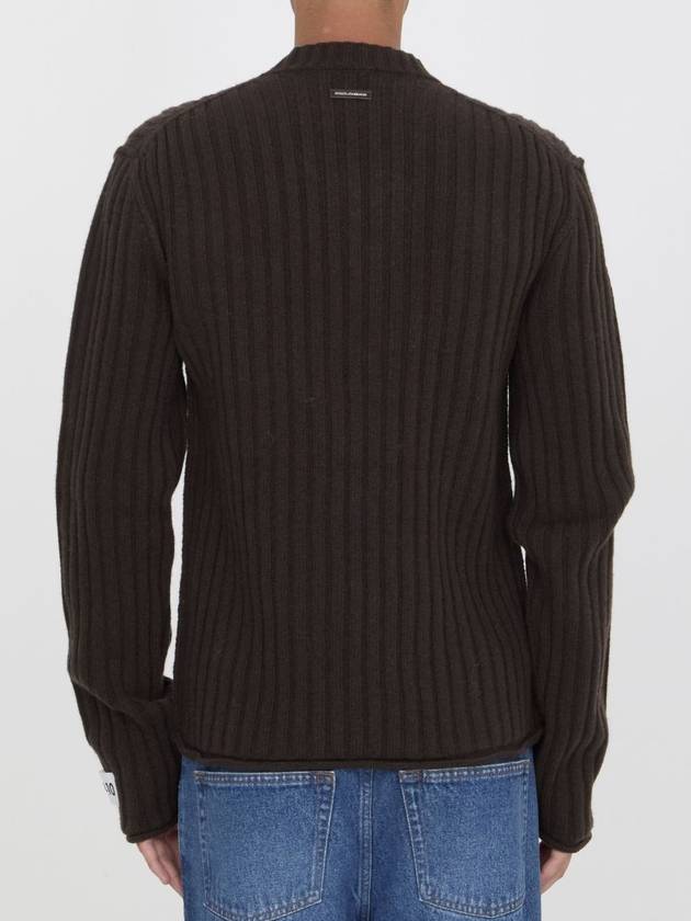 Brown wool sweater - DOLCE&GABBANA - BALAAN 4