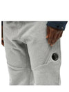 Diagonal Raised Fleece Track Pants Grey - CP COMPANY - BALAAN 7