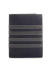 Pebble Grain Leather 4 Bar Card Wallet Navy - THOM BROWNE - BALAAN 1