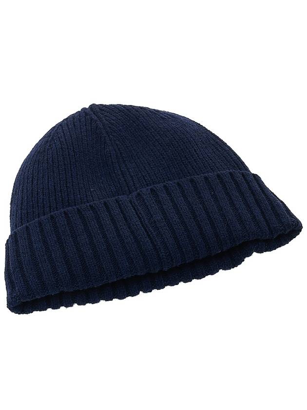 Logo Patch Carlton Cotton Beanie Navy - BARBOUR - BALAAN 5