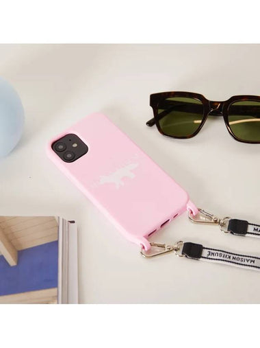 MK Stamp iPhone 12 Case Light Pink - MAISON KITSUNE - BALAAN 1