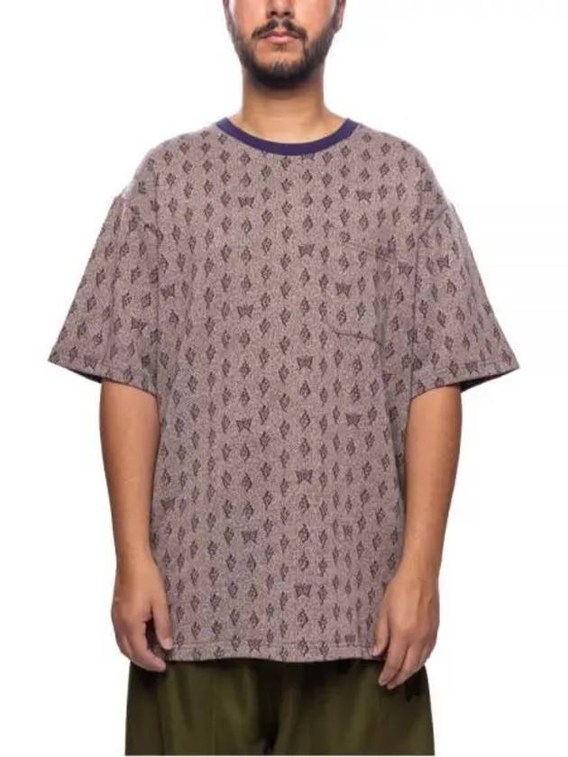 Crew Neck Tee GREYPURPLE OT243 Short Sleeve T Shirt - NEEDLES - BALAAN 1