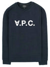 Men's VPC Logo Print Crew Neck Sweatshirt Navy - A.P.C. - BALAAN 2