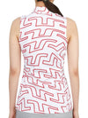 Women's Dena Print Sleeveless Red White - J.LINDEBERG - BALAAN 5