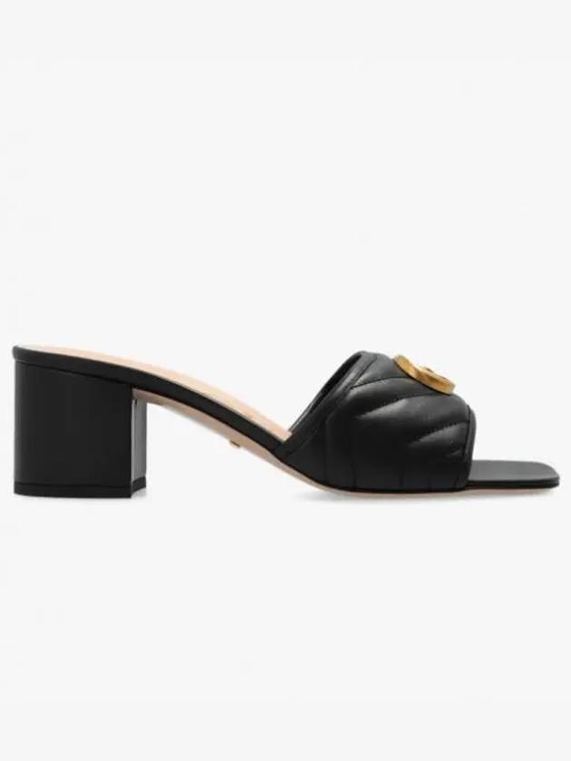 Double G Slide Sandal Heels Black - GUCCI - BALAAN 2