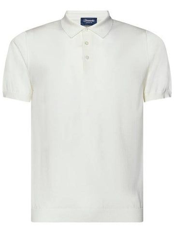 Men's Cotton Polo Shirt Milk - DRUMOHR - BALAAN 1