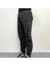 Stretch Cotton Tela Paracadute Cargo Straight Pants Dark Grey - STONE ISLAND - BALAAN 4