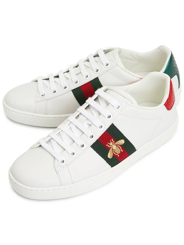 Ace Bee Embroidered Low Top Sneakers White - GUCCI - BALAAN 2