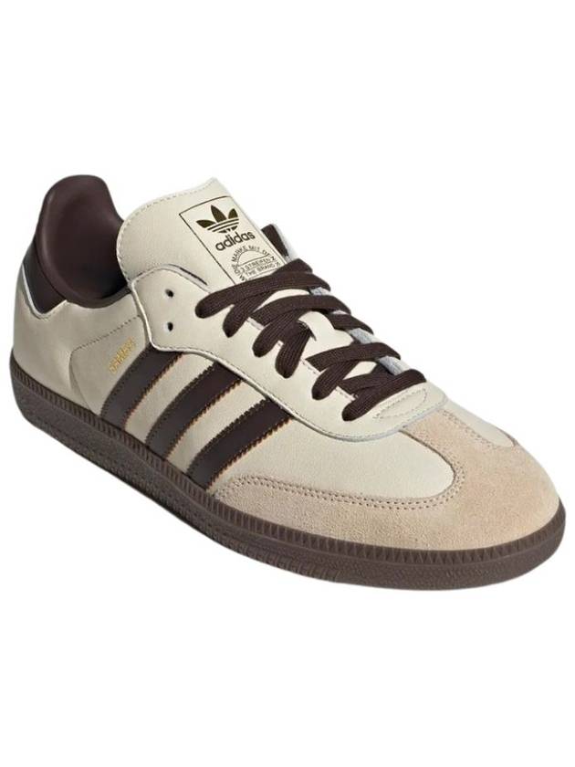 Samba OG Low Top Sneakers Cream White Dark Brown - ADIDAS - BALAAN 4