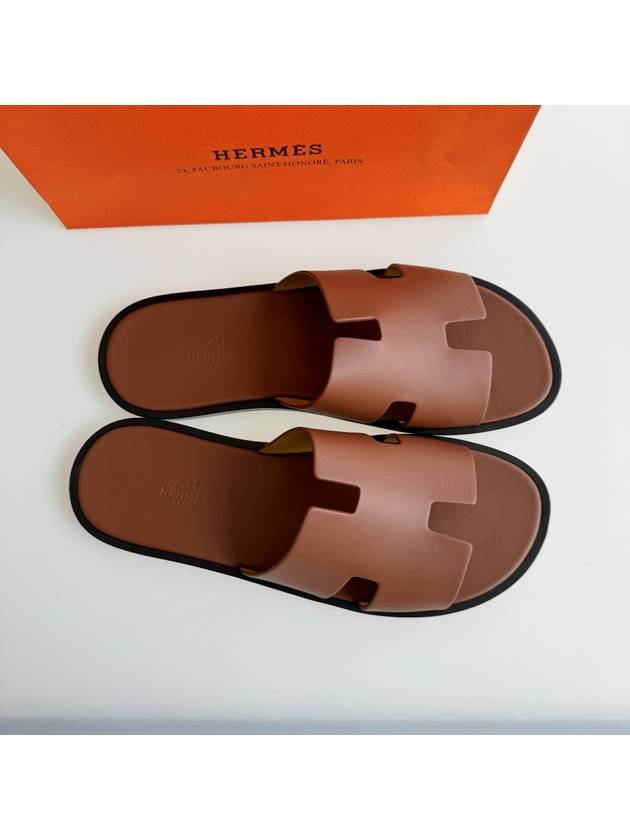 Izmir Leather Slippers Gold - HERMES - BALAAN 10