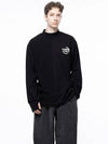 Men s M243MT03BK Circular Reverse Sleeve Half Neck Sweatshirt Black - CHANCE'S NOI - BALAAN 7