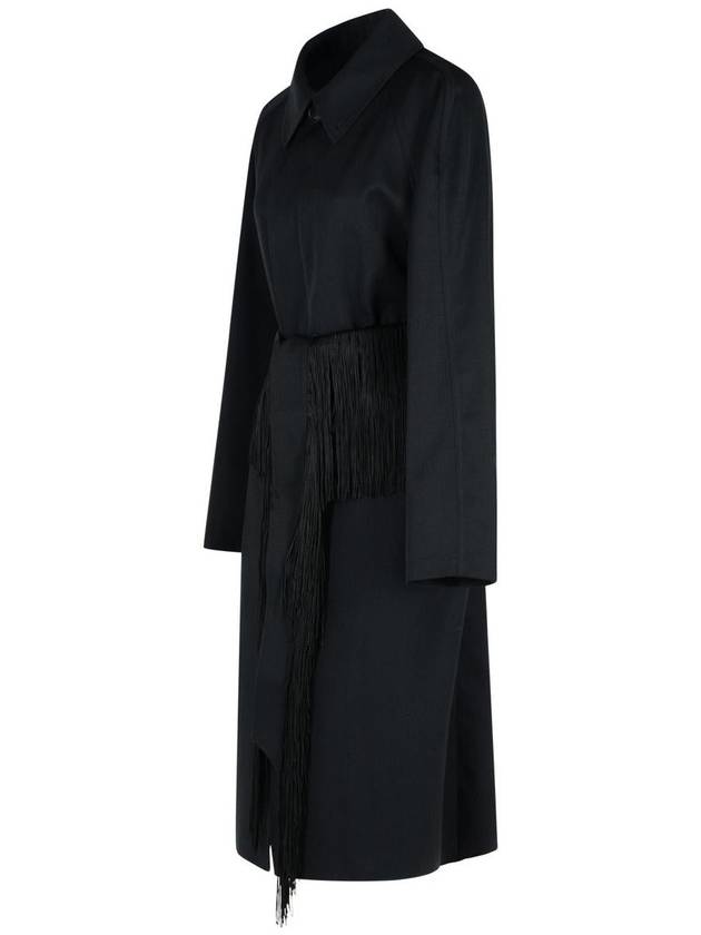 Mm6 Maison Margiela Black Virgin Wool Trench Coat - MAISON MARGIELA - BALAAN 2