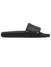 Men's Rockstud Slippers Black - VALENTINO - BALAAN.