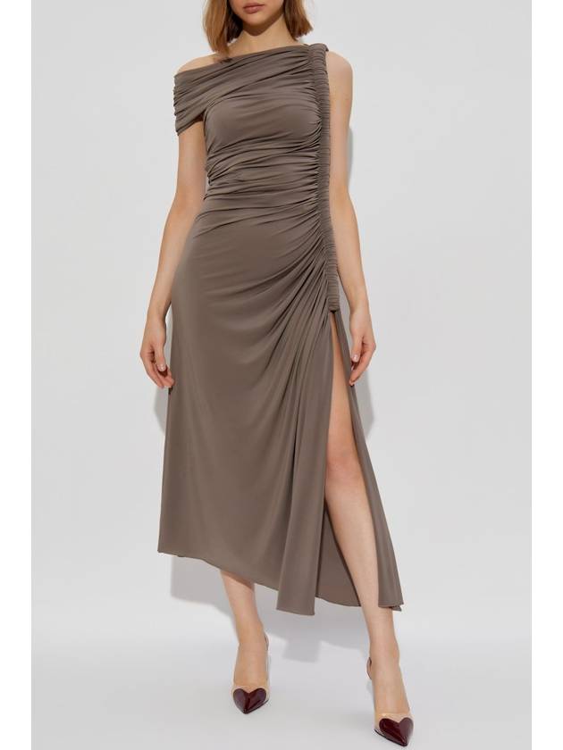 Alaïa Dress With Draping, Women's, Brown - ALAIA - BALAAN 3