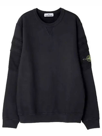 Sweatshirt Brushed cotton fleece double pocket crew neck regular fit - STONE ISLAND - BALAAN 1