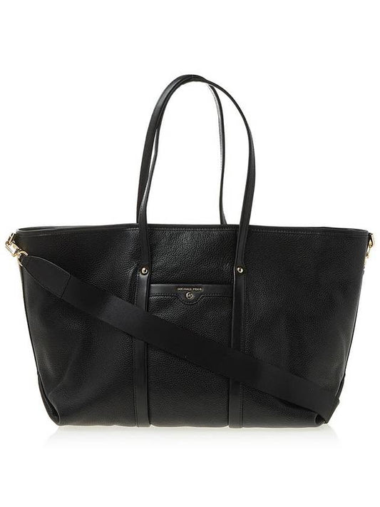 Beck Large Pebbled Leather Tote Bag Black - MICHAEL KORS - BALAAN 2