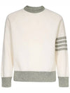 Wool 4 Bar Pullover Knit Top Beige - THOM BROWNE - BALAAN 3