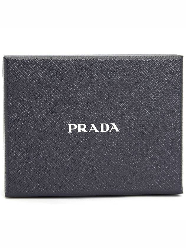 Saffiano Triangular Logo Wallet Black - PRADA - BALAAN 9